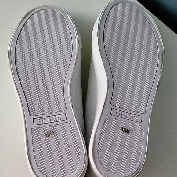 Guess White, Yellow, and Pink Women's Sneakers - Picture 6 of 9